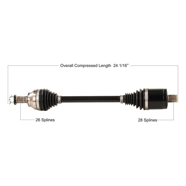 Essieu complet HD TrakMotive pour Polaris Arrière gauche, Arrière droit 216801