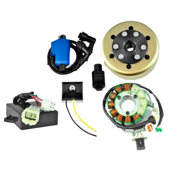 Kimpex HD Stator 200 W, CDI Box, Regulator, External Ignition Coil, Flywheel, Puller Fits Yamaha 225412