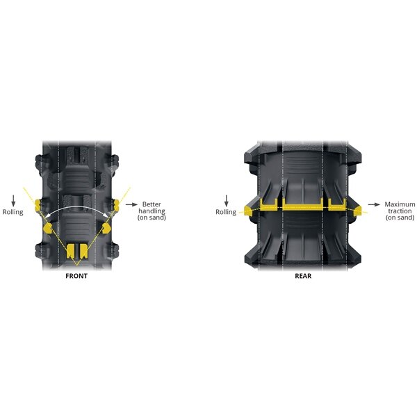 Pneu Michelin StarCross 6 Sable Arrière 100/90 19 57M (130 km/h /  507 livres) 100 90 19