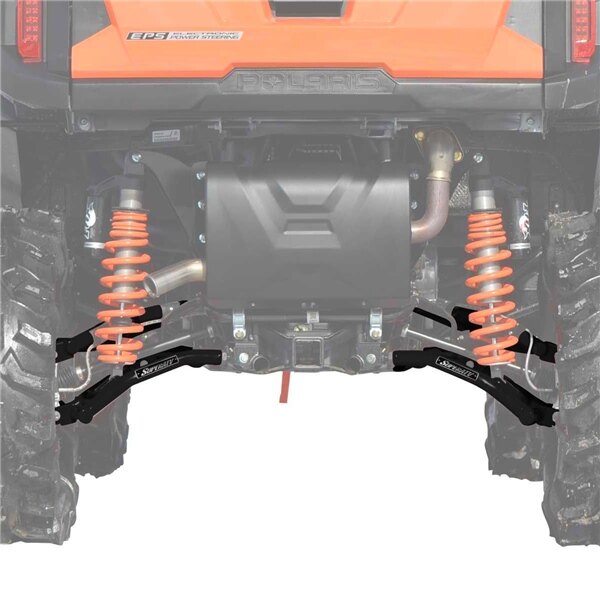 Super ATV High Clearance A Arm Fits Polaris 2 pairs Black 1.5″ Déport arrière Arrière +1.5″