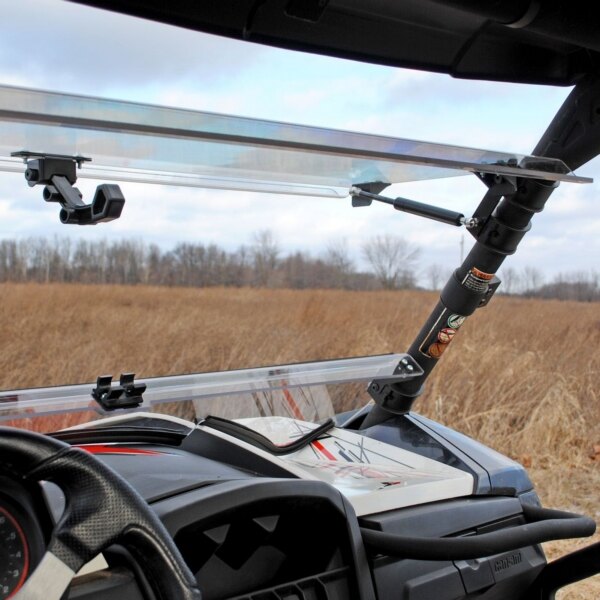 Super ATV Flip up Windshield Fits Can am Polycarbonate XR optic Hard coating Rocker