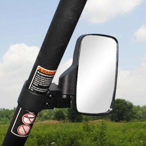 Super ATV Plastic lateral Mirror 1.75? Clamp On Unit Black 8.5″ x 4.25″