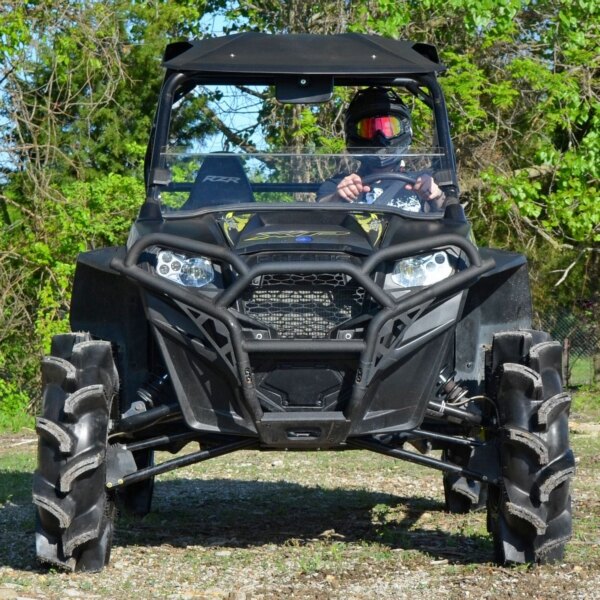 Super ATV Bumper Front Steel Fits Polaris Black