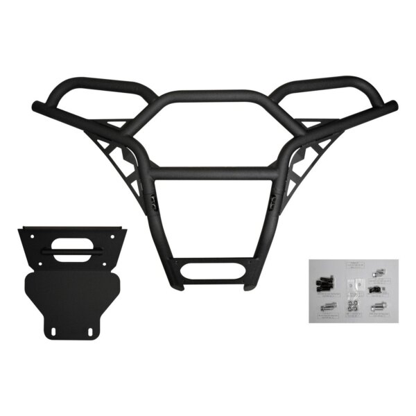 Super ATV Bumper Front Steel Fits Polaris Black