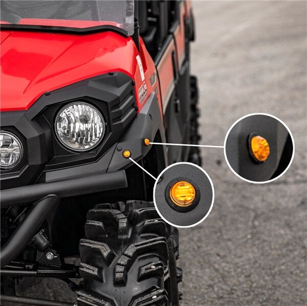 Kit clignotants Super ATV LED Standard Plug & Play avec klaxon Rond Orange Standard