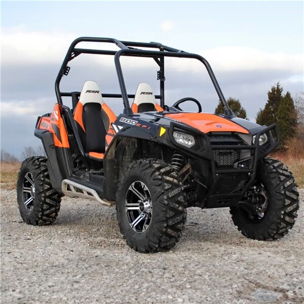 Super ATV High Clearance A Arm Fits Polaris 2 pairs Run up to 29.5″ tires and no need lift kit Black 1.5″ Forward offset Lower Front, Upper Front +2″ to 3″ +1.5″