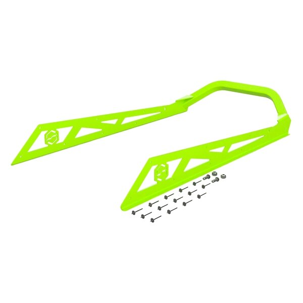 ITEK Pare-chocs Powdercoat Series Arrière Plastique Pour Polaris Convient à tous les modèles 155'' avec un châssis Axys Lime Squeeze