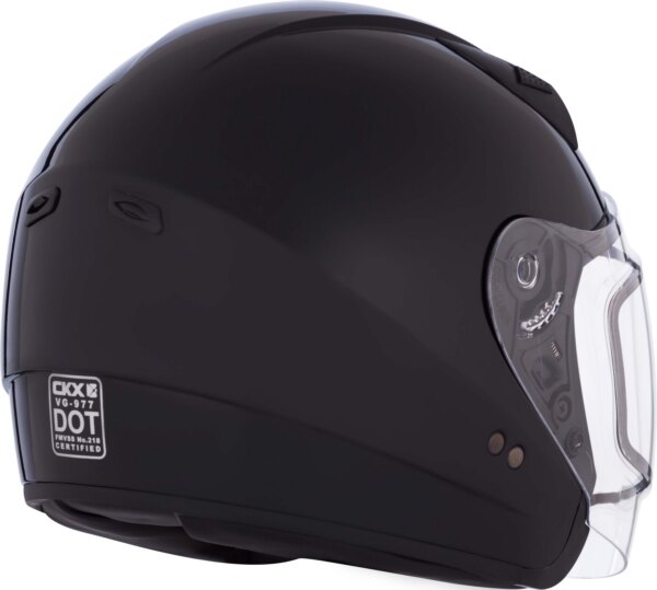 CKX Casque Ouvert VG977, Double Bouclier Solide d'Hiver XS Noir