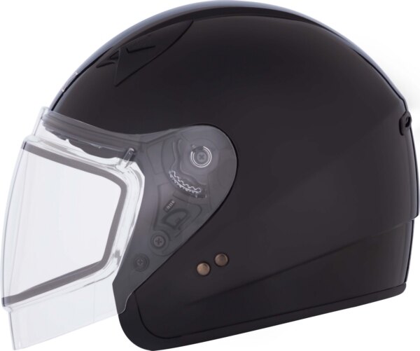 CKX VG977 Casque Ouvert, Double Bouclier Solide d'Hiver 2XL Noir