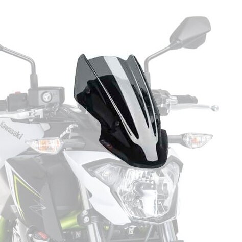 Pare-brise Puig Naked nouvelle génération pour Kawasaki 340 mm fixe