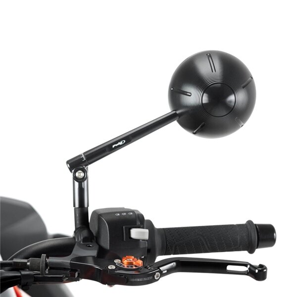 Puig Retro Mirror Bolt on Black Left