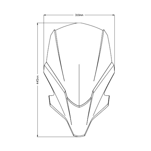 Pare-brise Puig nouvelle génération Touring pour Yamaha 445 mm 3 mm Fixe