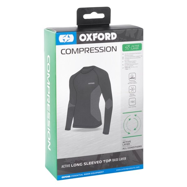 Oxford Products Base Layer Slip Haut à manches longues Homme L/XL Noir