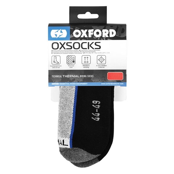 Oxford Products Chaussettes Thermiques Hommes S Noir, Gris Regular