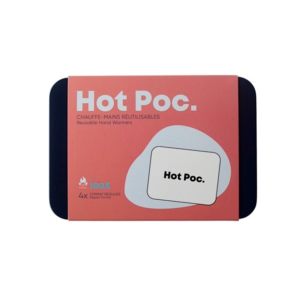 Kit de 4 chauffe-mains Hot Poc Comprend 4 illustrations régulières du logo Hot Poc 30 minutes