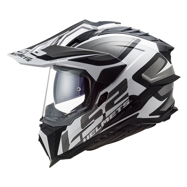 Casque tout-terrain LS2 Explorer Alter sans lunettes S Noir mat, blanc