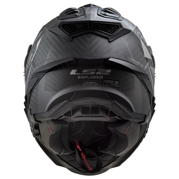 Casque tout-terrain LS2 Explorer Carbon Focus sans masque S Titane mat, jaune brillant haute visibilité