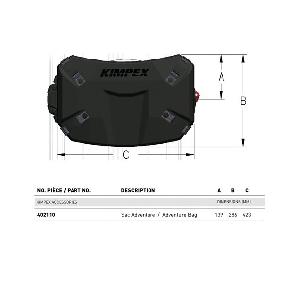 Kimpex Connect Adventure Tunnel Bag 8L to 22L