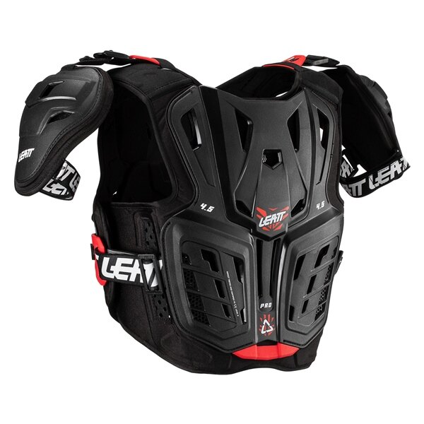 LEATT 4.5 Pro Junior Plastron Junior L/XL Noir, Rouge