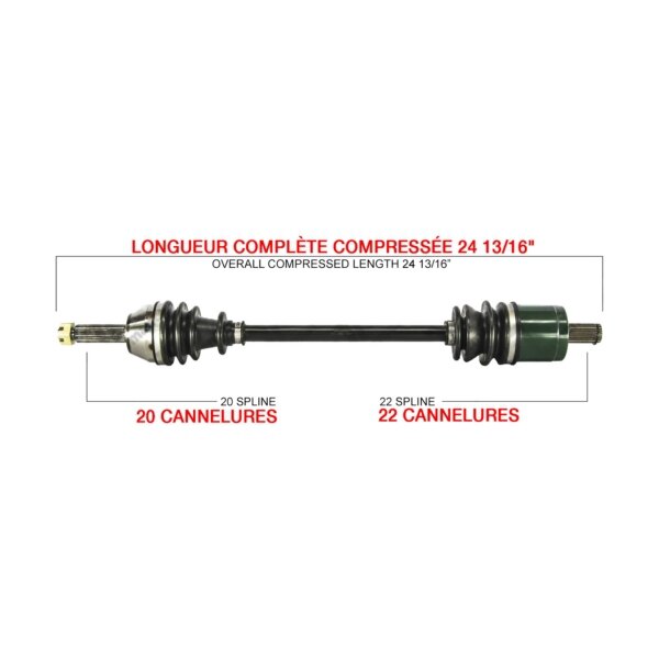 Kimpex Essieu complet pour Polaris Avant gauche, Avant droit POL 7024K