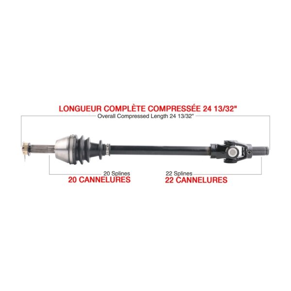 Essieu complet Kimpex pour Polaris Avant gauche, Avant droit POL 7045K