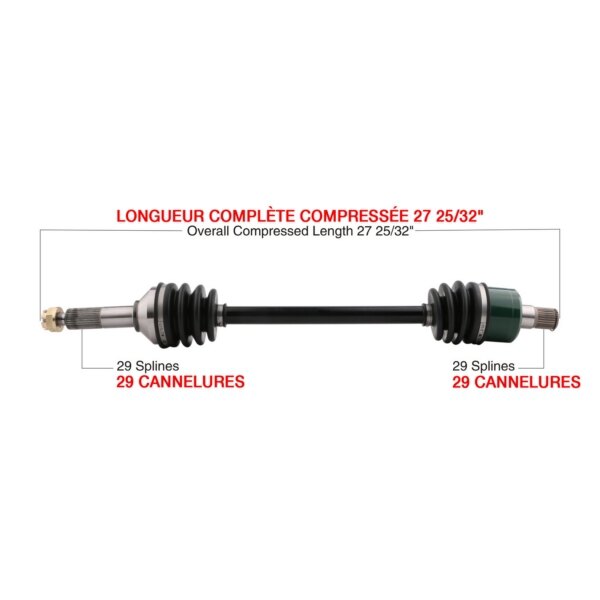 Kimpex Complete Axle Fits Kawasaki Rear left, Rear right KAW 7014K