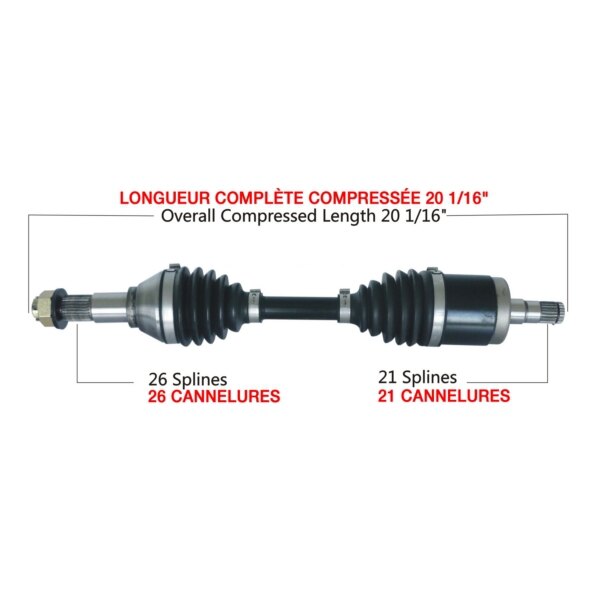 Kimpex HD Complete HD Axle Fits Can am Front left, Front right CAN 6020HDK