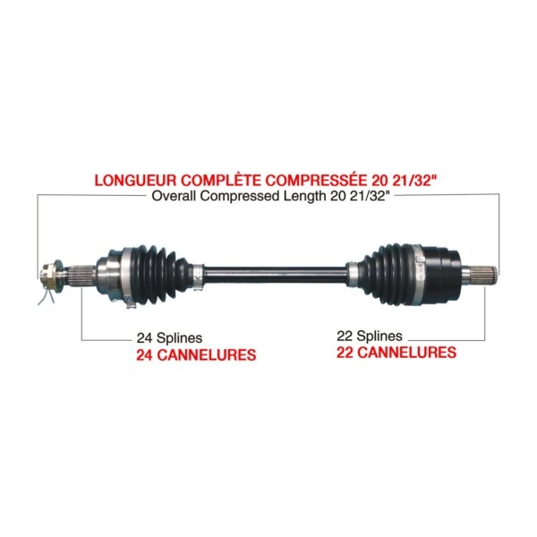 Kimpex HD Complete HD Axle Fits Honda Rear left, Rear right HON 6011HDK