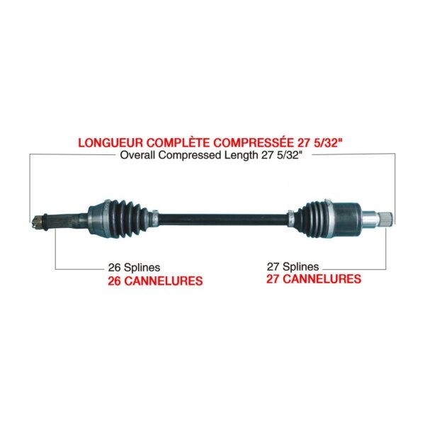 Kimpex HD Complete HD Axle Fits Polaris Rear left, Rear right POL 6031HDK