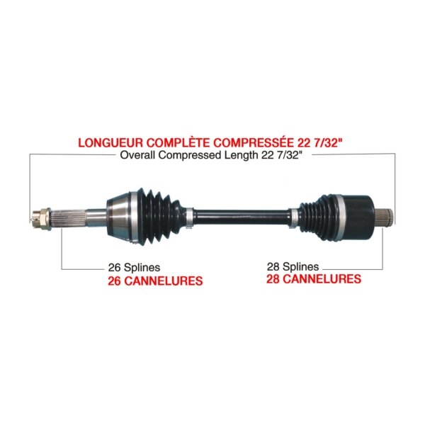 Kimpex HD Complete HD Axle Fits Polaris Rear left, Rear right POL 6036HDK