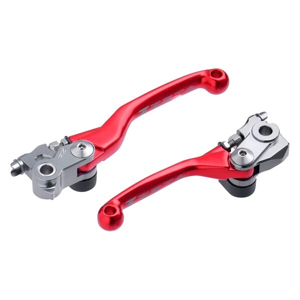 Levier pivotant DRC ZETA FP Rouge 4 doigts Embrayage Aluminium Moto Non