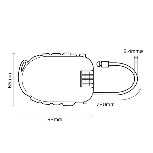 Oxford Products Retractable Cable Lock