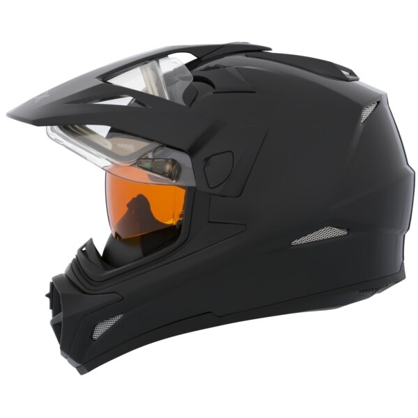 CKX Quest RSV Casque Backcountry, Hiver Solide Sans Lunettes Électrique Double Bouclier M Noir