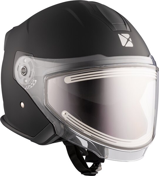 Casque ouvert CKX Razor Solid Electric Double Shield 2XL Noir mat