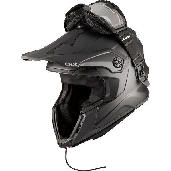 CKX Titan Electric Original Backcountry Helmet, Winter Solid Included 210Â° Goggles L Matte Black