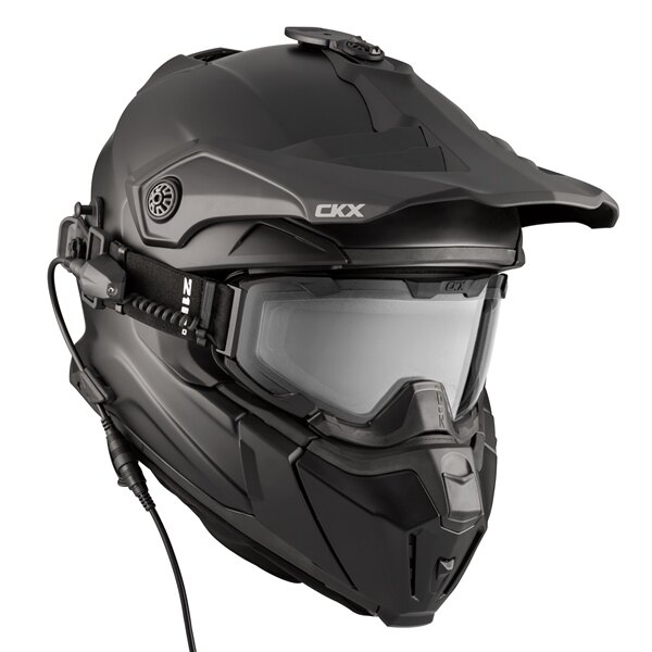 CKX Titan Electric Original Backcountry Helmet, Winter Solid Included 210Â° Goggles L Matte Black