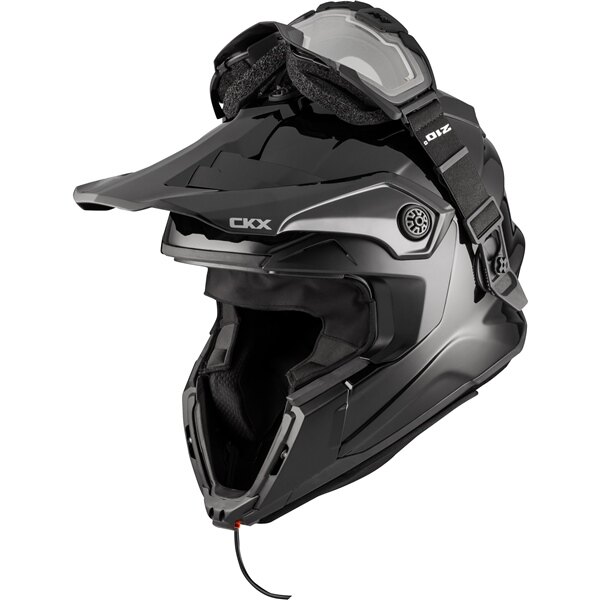 CKX Titan Electric Original Backcountry Helmet, Winter Solid Included 210Â° Goggles M Black