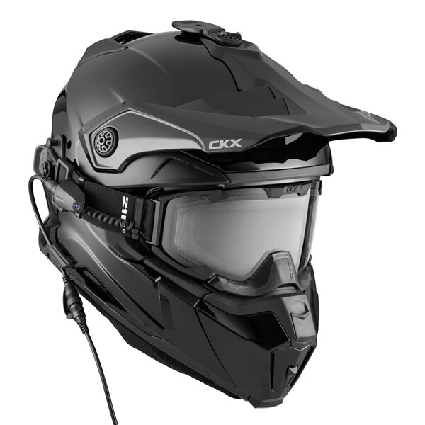 CKX Titan Electric Original Backcountry Helmet, Winter Solid Included 210Â° Goggles M Black