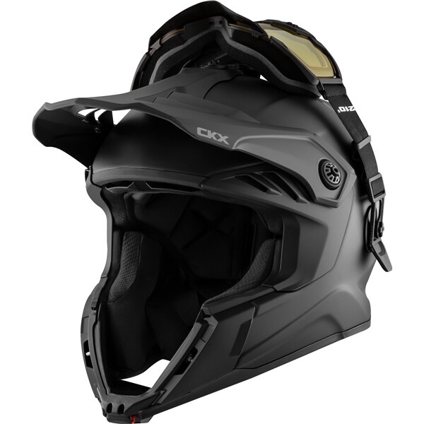 CKX Titan Air Flow Backcountry Helmet, winter Solid Included 210Â° Goggles M Matte Black