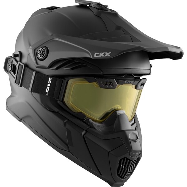 CKX Titan Air Flow Backcountry Helmet, winter Solid Included 210Â° Goggles M Matte Black