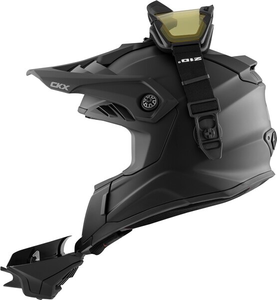 CKX Titan Air Flow Backcountry Helmet, winter Solid Included 210Â° Goggles M Matte Black