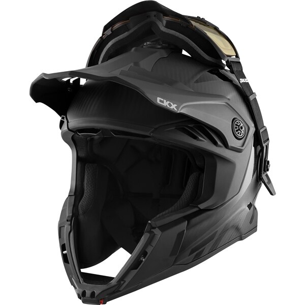 CKX Titan Air Flow Backcountry Helmet, winter Solid Included 210Â° Goggles XS Carbon