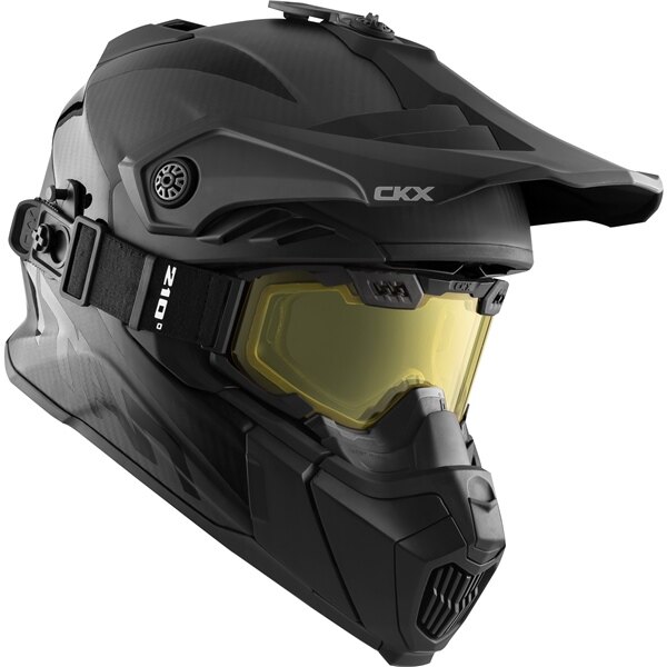 CKX Titan Air Flow Backcountry Helmet, winter Solid Included 210Â° Goggles XS Carbon