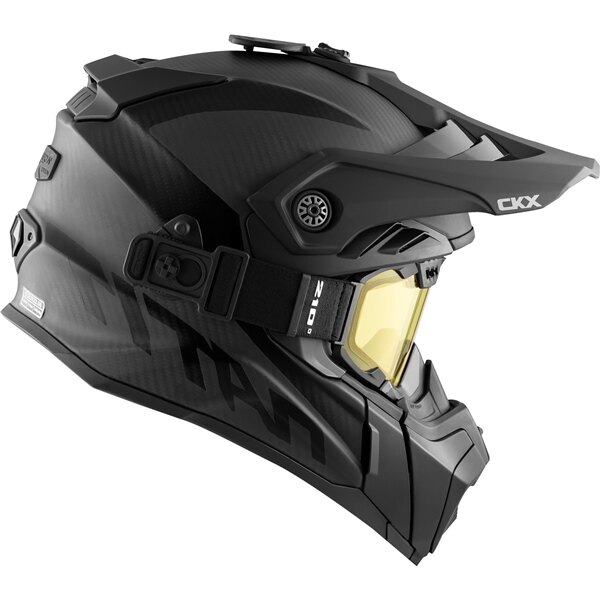 CKX Titan Air Flow Backcountry Helmet, winter Solid Included 210Â° Goggles XS Carbon