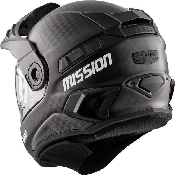 Casque intégral CKX Mission AMS Carbon Solid Winter Double Shield 3XL Carbon Yellow