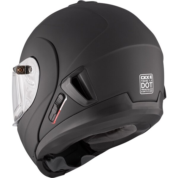 Casque modulaire CKX Tranz 1.5 AMS Solid Electric Double Shield L Noir mat