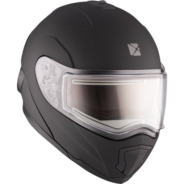 Casque modulaire CKX Tranz 1.5 AMS Solid Electric Double Shield L Noir mat