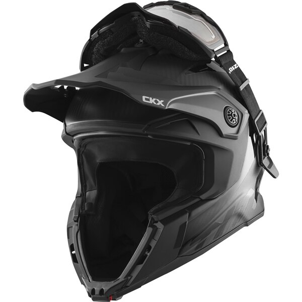 CKX Titan Electric Original Backcountry Helmet, Winter Solid Included 210Â° Goggles 3XL Carbon