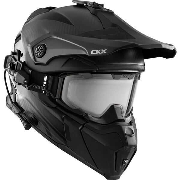 CKX Titan Electric Original Backcountry Helmet, Winter Solid Included 210Â° Goggles 3XL Carbon