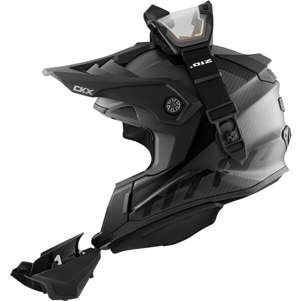 CKX Titan Electric Original Backcountry Helmet, Winter Solid Included 210Â° Goggles 3XL Carbon